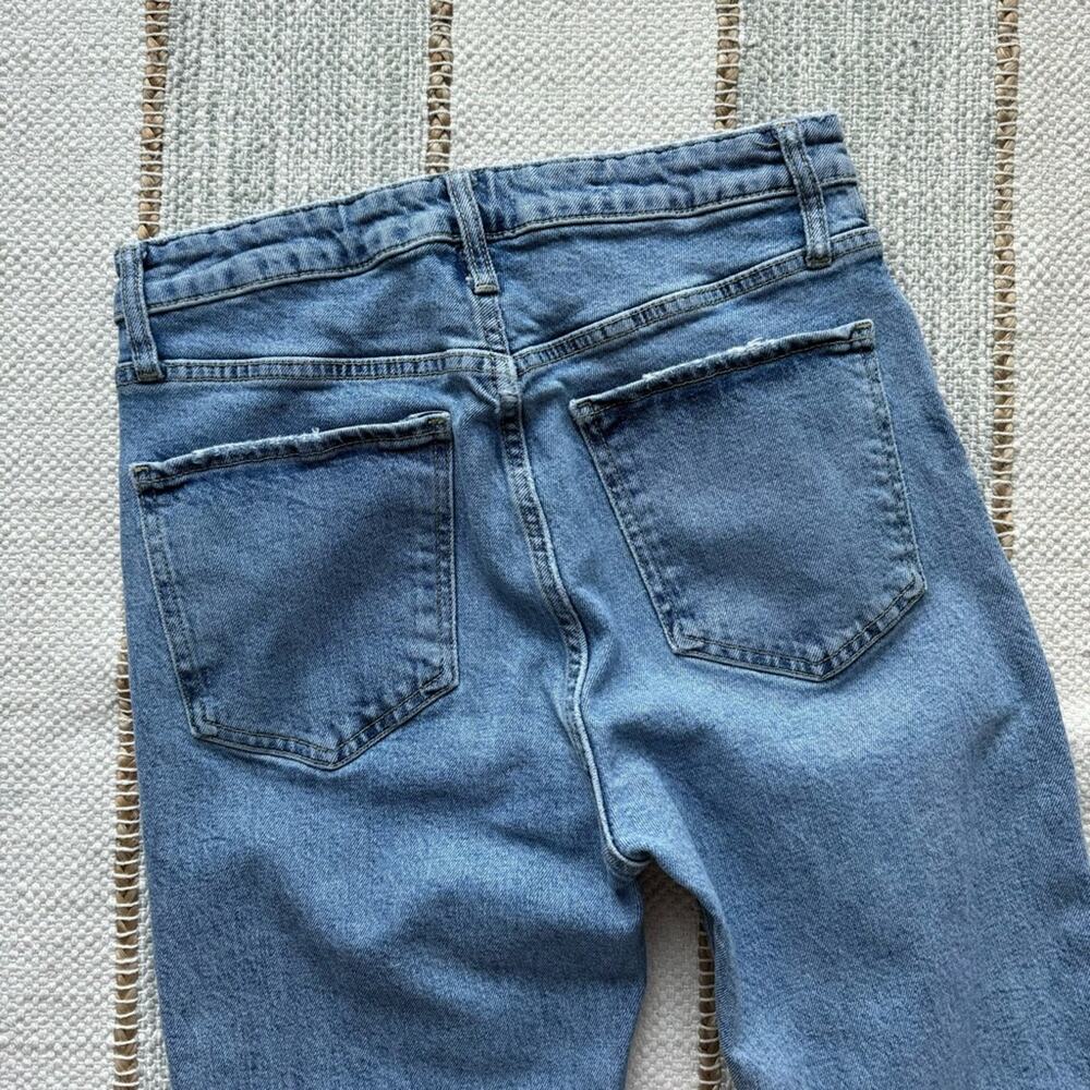 Zara Light Blue Slim Leg High Rise Cropped Jeans Women’s Size 6 - Picture 6 of 8